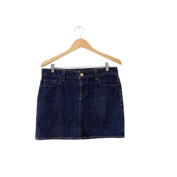 J. Crew Dark Wash Denim Mini Skirt - Picture 2 of 6
